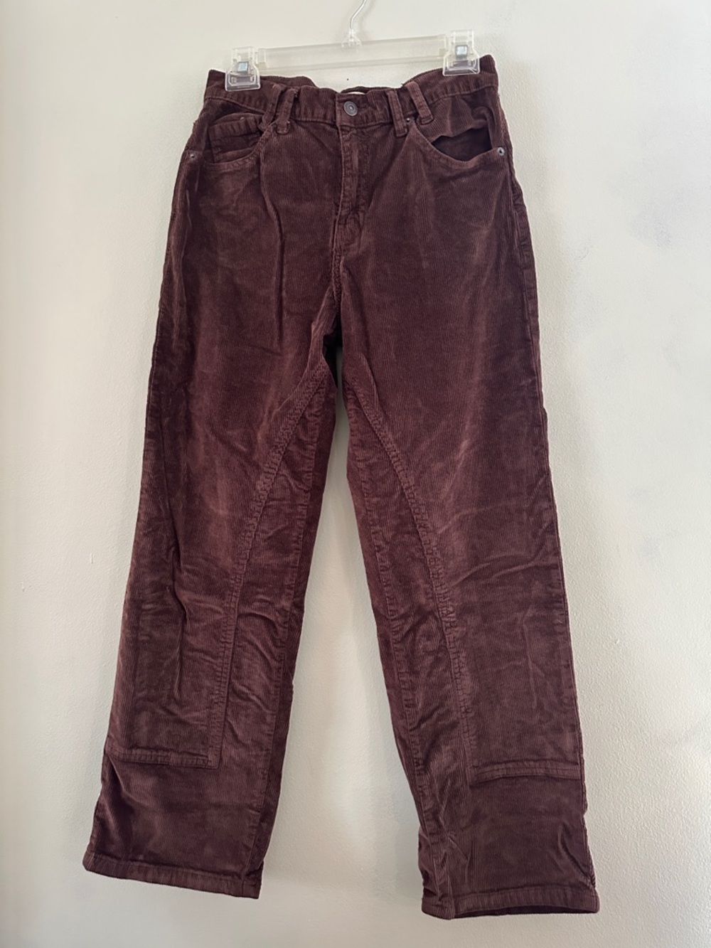 We The Free Women's Corduroy Straight Leg Pants in Deep Brown